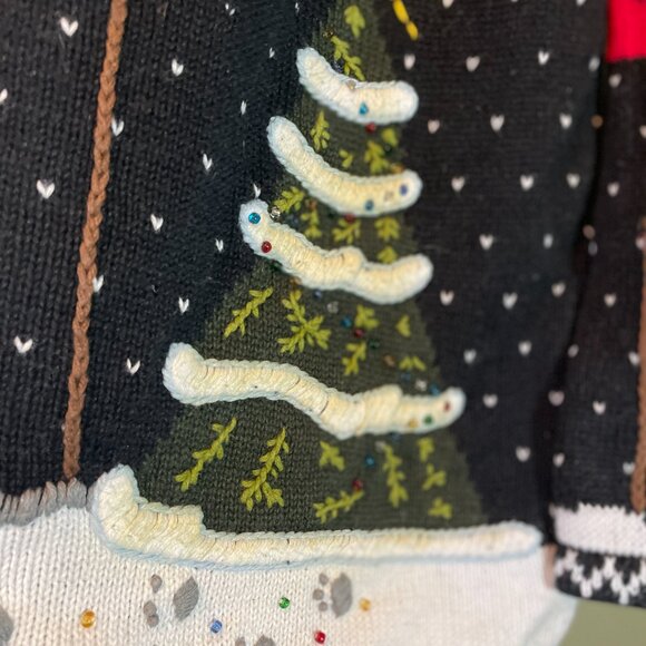 The Quacker Factory vintage full zip mock-neck sweater - Picture 2 of 9